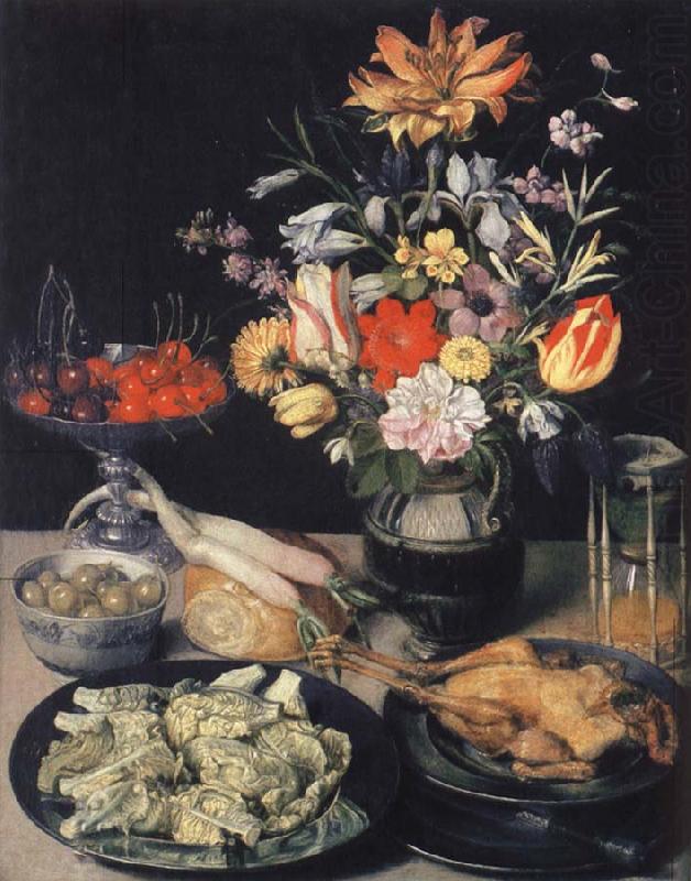 Style life table with flowers, Essuaren and Studenglas, Georg Flegel
